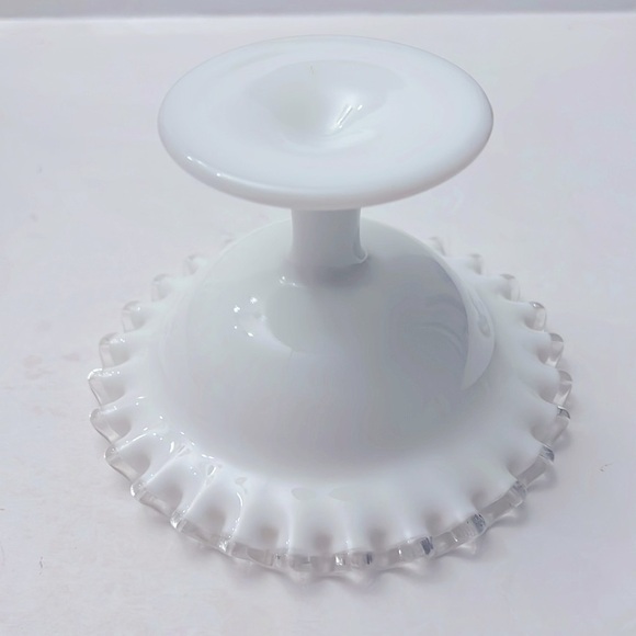 Vintage Fenton Silver Crest Footed Ruffle Candy Dish - Picture 5 of 7